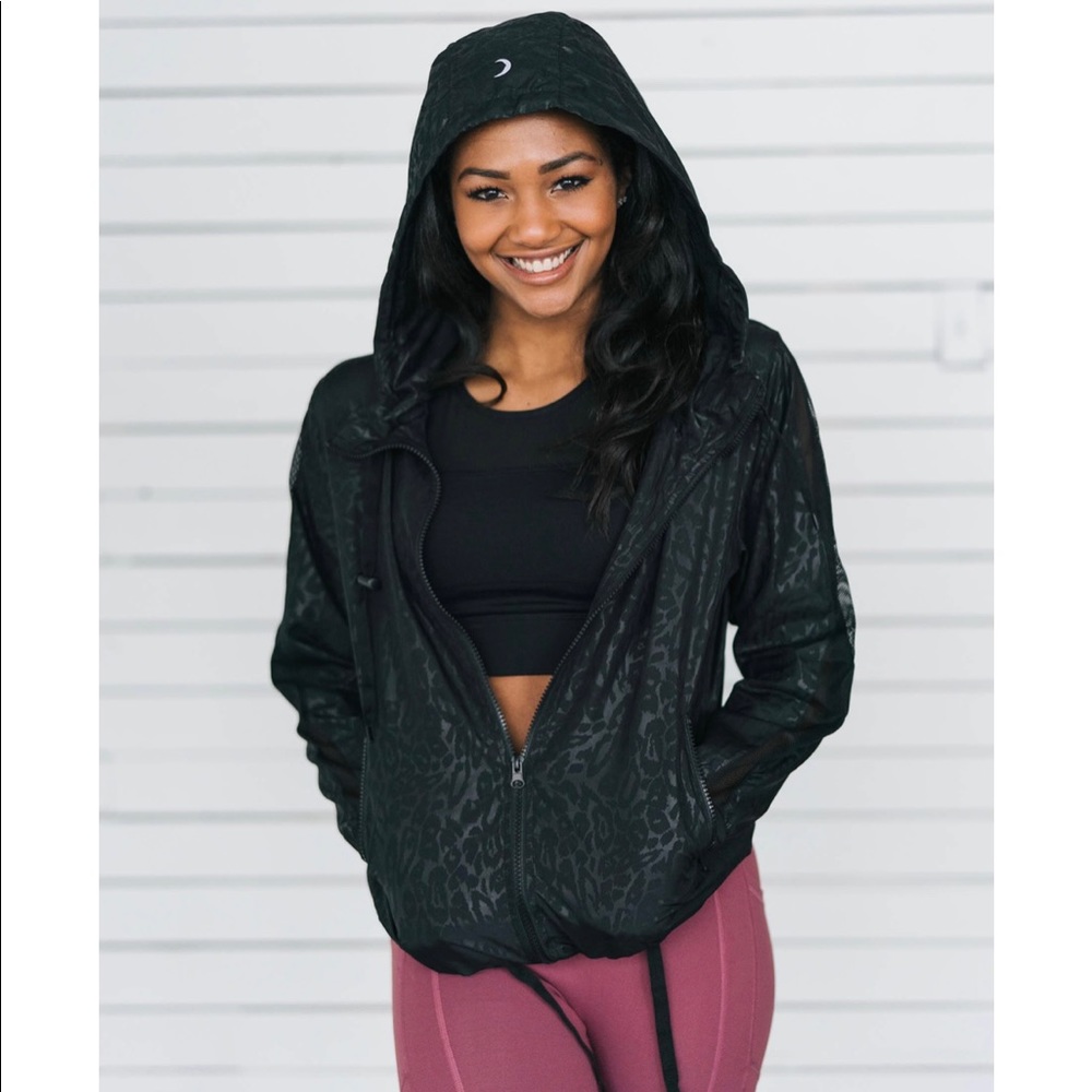 Zyia Black Bomber Jacket , sz Large